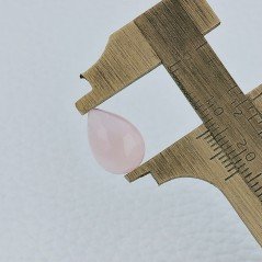 Calcedonio Rosa Forma Goccia Briolette Fatto A Mano Sfaccettato  10X14X4mm 4,35 Carati 1pz