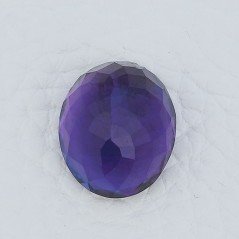 Ametista Africana Idrotermale Forma Ovale Sfaccettato A Mano Gemma Sciolta 16X14X9mm 14,60 Carati 1pz