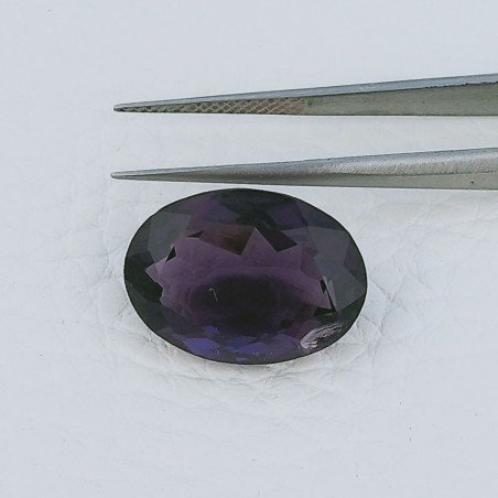 Ametista Africana Idrotermale Forma Ovale Sfaccettato A Mano Gemma Sciolta 13X18X9mm 12,65 Carati 1pz