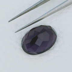 Ametista Africana Idrotermale Forma Ovale Sfaccettato A Mano Gemma Sciolta 13X18X9mm 12,65 Carati 1pz