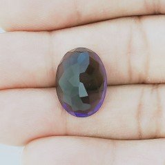 Ametista Africana Idrotermale Forma Ovale Sfaccettato A Mano Gemma Sciolta 13X18X9mm 12,65 Carati 1pz