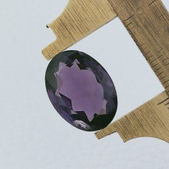Ametista Africana Idrotermale Forma Ovale Sfaccettato A Mano Gemma Sciolta 13X18X9mm 12,65 Carati 1pz