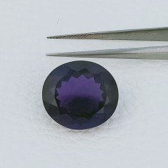 Ametista Africana Idrotermale Forma Ovale Sfaccettato A Mano Gemma Sciolta 19X18X10mm 21,40 Carati 1pz