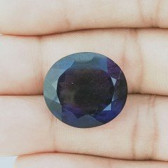 Ametista Africana Idrotermale Forma Ovale Sfaccettato A Mano Gemma Sciolta 19X18X10mm 21,40 Carati 1pz