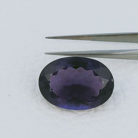 Ametista Africana Idrotermale Forma Ovale Sfaccettato A Mano Gemma Sciolta 22X16X9mm 19,35 Carati 1pz
