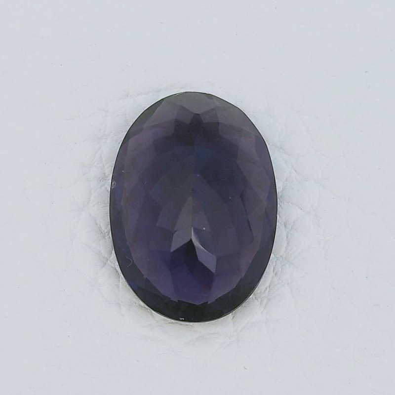 Ametista Africana Idrotermale Forma Ovale Sfaccettato A Mano Gemma Sciolta 22X16X9mm 19,35 Carati 1pz