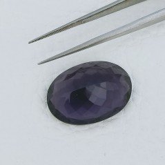 Ametista Africana Idrotermale Forma Ovale Sfaccettato A Mano Gemma Sciolta 22X16X9mm 19,35 Carati 1pz