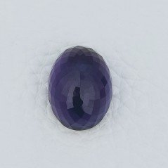 Ametista Africana Idrotermale Forma Ovale Sfaccettato A Mano Gemma Sciolta 20X14X10mm 20,50 Carati 1pz