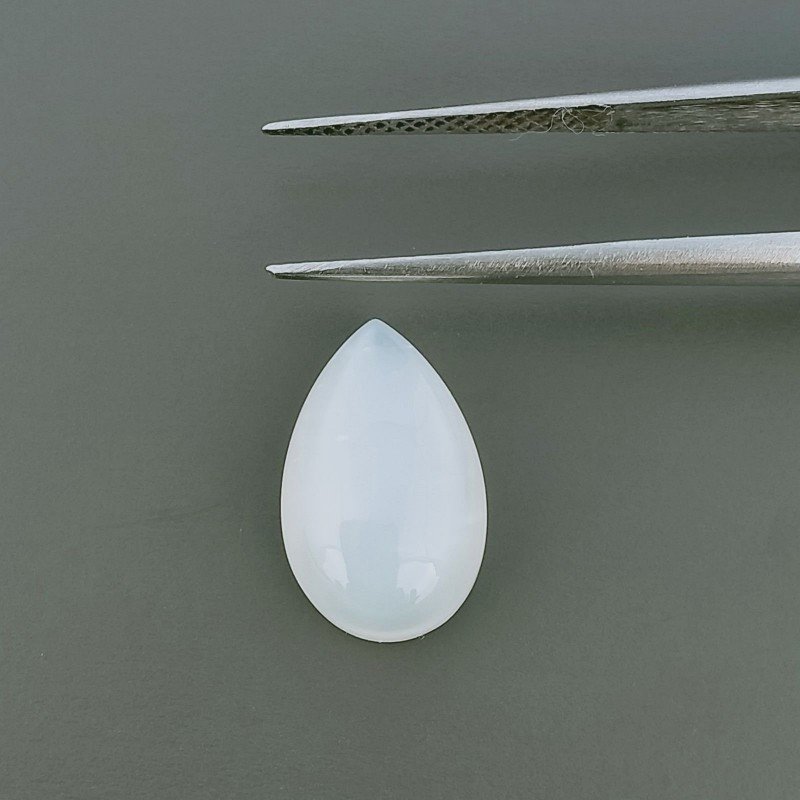 Pietra Di Luna Bianca (Adularia) Idrotermale Forma Ovale Cabochon Fatto A Mano 14X9X5mm 4,90 Carati 1pz