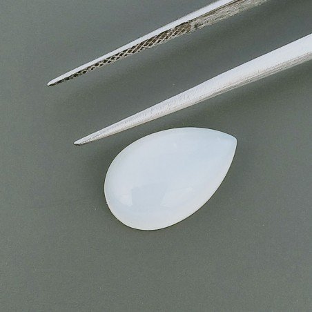 Pietra Di Luna Bianca (Adularia) Idrotermale Forma Ovale Cabochon Fatto A Mano 14X9X5mm 4,90 Carati 1pz
