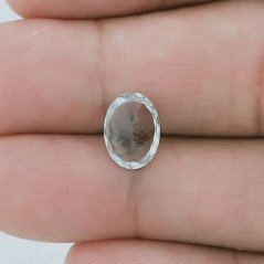Gemma Sciolta di Acquamarina, Taglio Ovale Sfaccettato a Mano, 10x7,50x4 mm, 2,10 ct