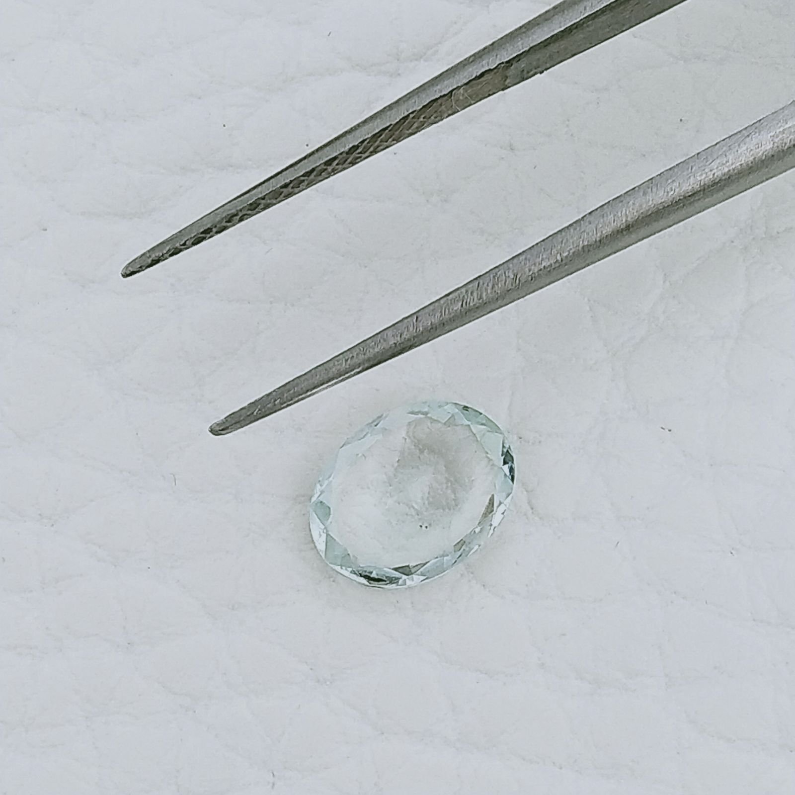 Acquamarina Forma Ovale Sfaccettato A Mano Gemma Sciolta 8X6X3-4mm 1,20 Carati 1pz