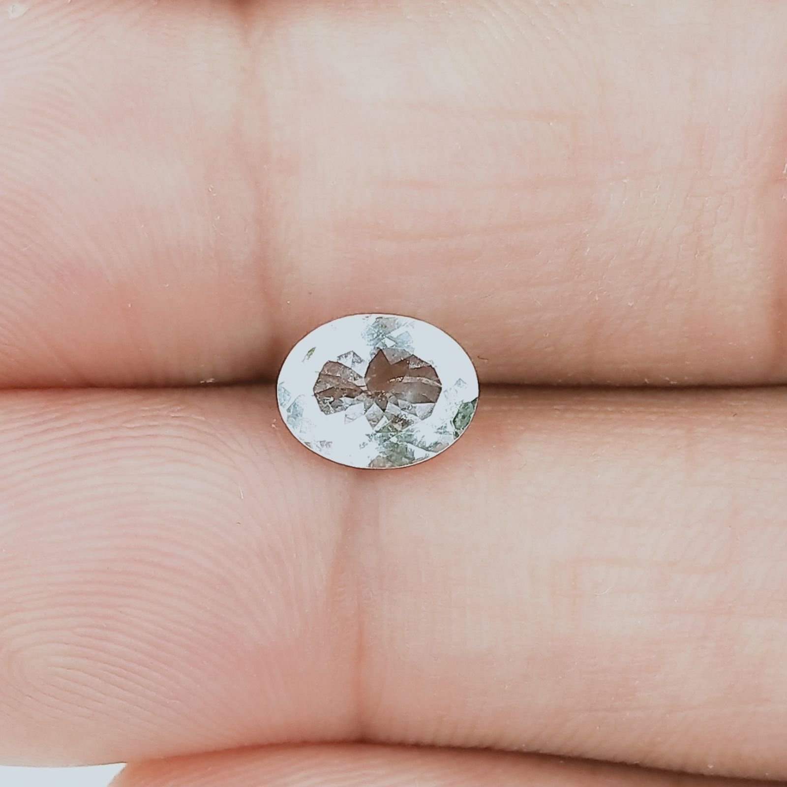 Acquamarina Forma Ovale Sfaccettato A Mano Gemma Sciolta 8X6X3-4mm 1,20 Carati 1pz