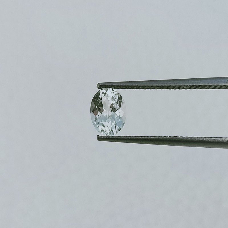Acquamarina Forma Ovale Sfaccettato A Mano Gemma Sciolta 7X5X3mm 0,65 Carati 1pz