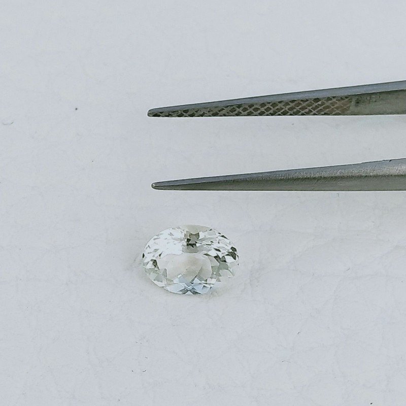 Acquamarina Forma Ovale Sfaccettato A Mano Gemma Sciolta 7X5X3mm 0,65 Carati 1pz