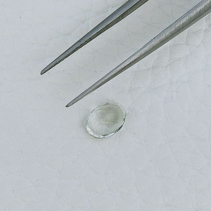 Acquamarina Forma Ovale Sfaccettato A Mano Gemma Sciolta 7X5X3mm 0,65 Carati 1pz