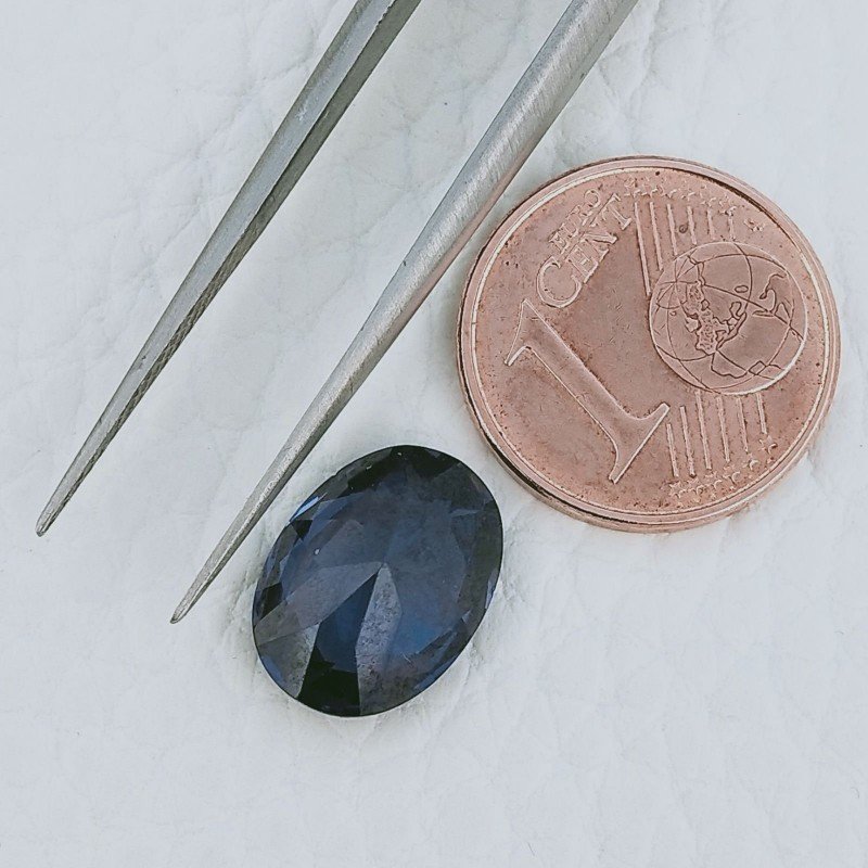 Gemma Sciolta di Zircone Tanzanite, Taglio Ovale Sfaccettato a Mano, 11x8x5 mm, 6,50 ct