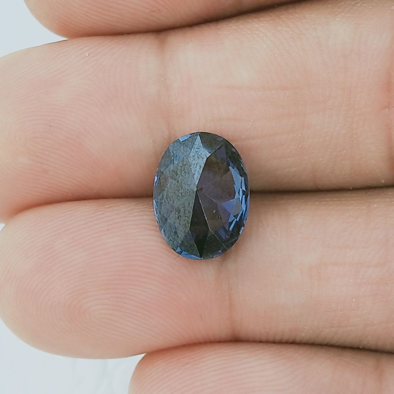 Zircone Tanzanite Forma Ovale Sfaccetata A Mano Gemme Sciolte 11X8X5mm 6,50 Carati 1pz