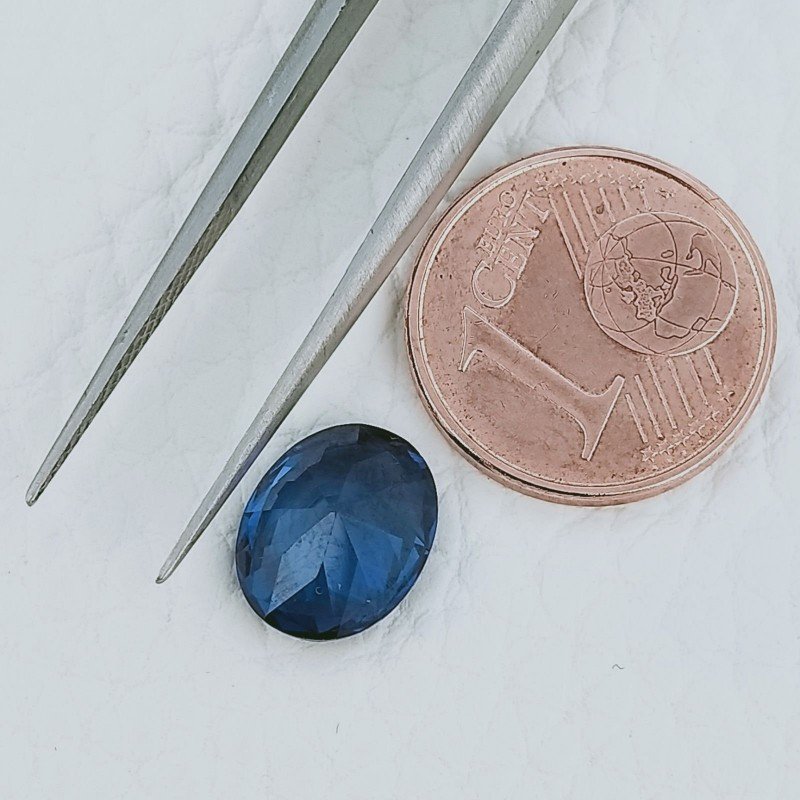 Gemma Sciolta di Zircone Tanzanite, Taglio Ovale Sfaccettato a Mano, 9x7x4 mm, 4,20 ct