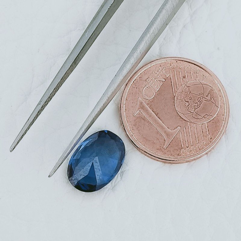 Gemma Sciolta di Zircone Tanzanite, Taglio Ovale Sfaccettato a Mano, 9x6x4 mm, 3,30 ct
