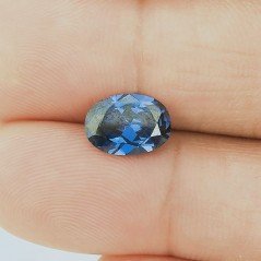 Gemma Sciolta di Zircone Tanzanite, Taglio Ovale Sfaccettato a Mano, 9x6x4 mm, 3,30 ct Gemma Sciolta di Zircone Tanzanite, Taglio Ovale Sfaccettato a Mano, 9x6x4 mm, 3,30 ct