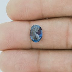 Gemma Sciolta di Zircone Tanzanite, Taglio Ovale Sfaccettato a Mano, 9x6x4 mm, 3,30 ct Gemma Sciolta di Zircone Tanzanite, Taglio Ovale Sfaccettato a Mano, 9x6x4 mm, 3,30 ct