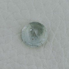 Gemma Sciolta di Acquamarina, Taglio Tondo Sfaccettato a Mano, 9x5 mm, 2,65 ct