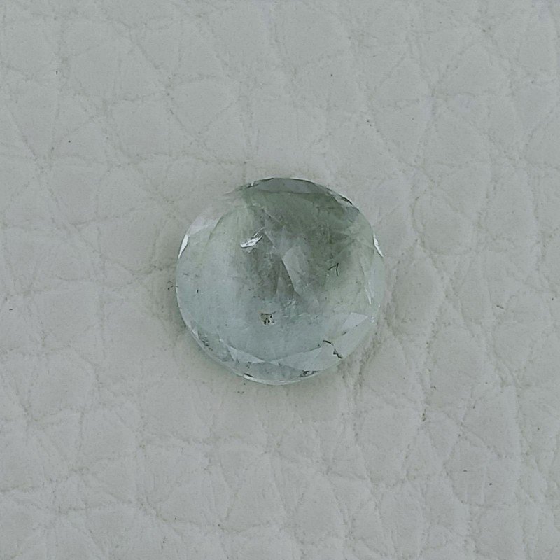 Acquamarina Forma Tondo Sfaccetata A Mano Gemme Sciolte 9X5mm 2,65 Carati 1pz