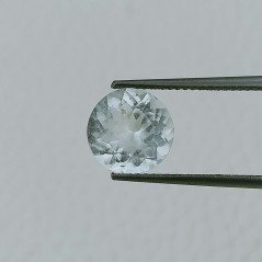 Gemma Sciolta di Acquamarina, Taglio Tondo Sfaccettato a Mano, 9x5 mm, 2,65 ct