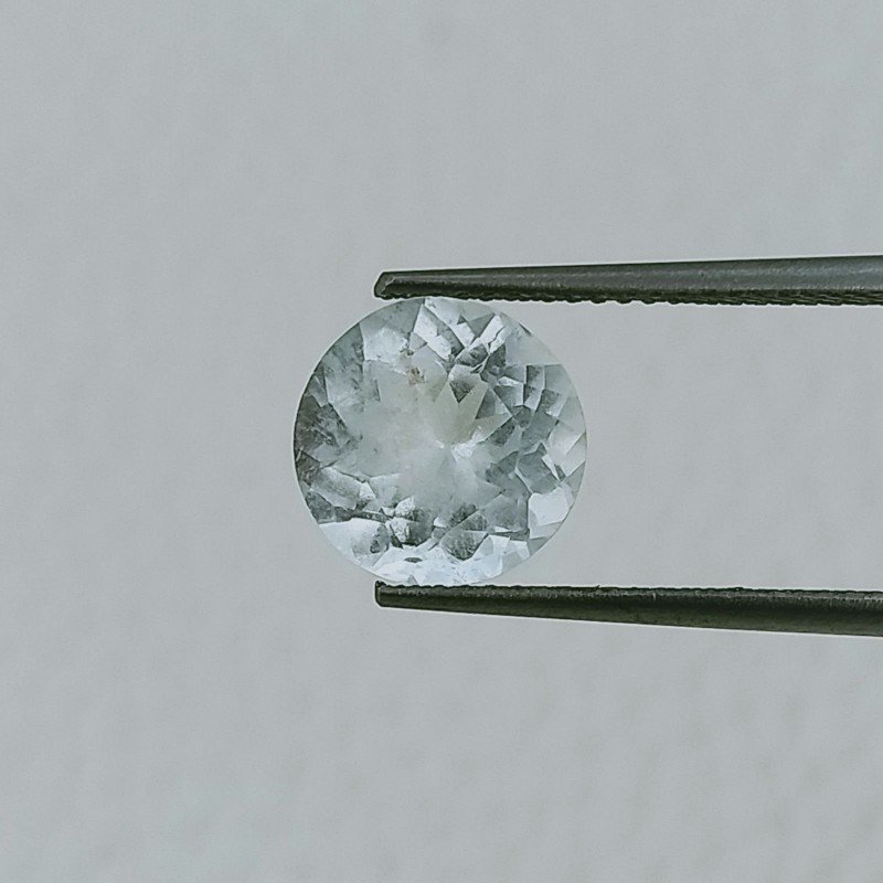 Acquamarina Forma Tondo Sfaccetata A Mano Gemme Sciolte 9X5mm 2,65 Carati 1pz