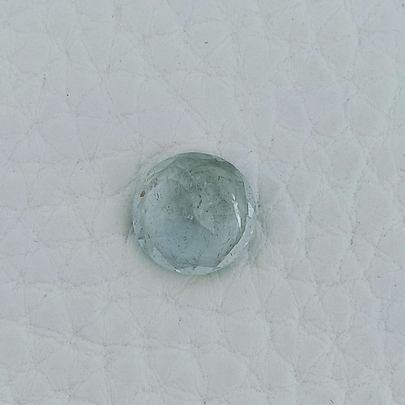 Acquamarina Forma Tondo Sfaccetata A Mano Gemme Sciolte 8X4mm 1,85 Carati 1pz