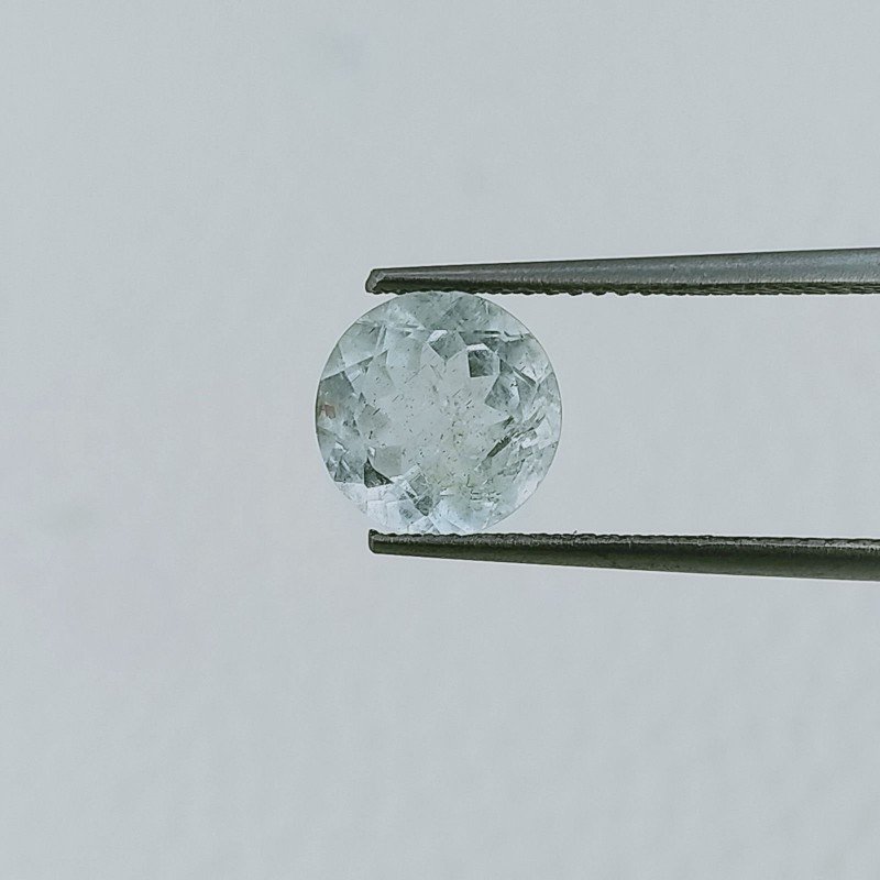 Acquamarina Forma Tondo Sfaccetata A Mano Gemme Sciolte 8X4mm 1,85 Carati 1pz