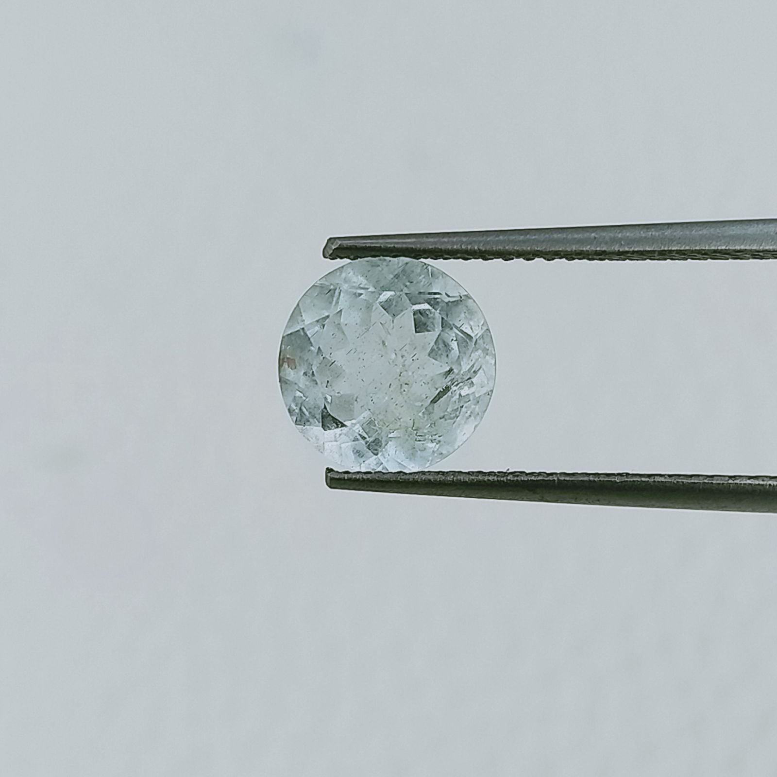 Acquamarina Forma Tondo Sfaccetata A Mano Gemme Sciolte 8X4mm 1,85 Carati 1pz