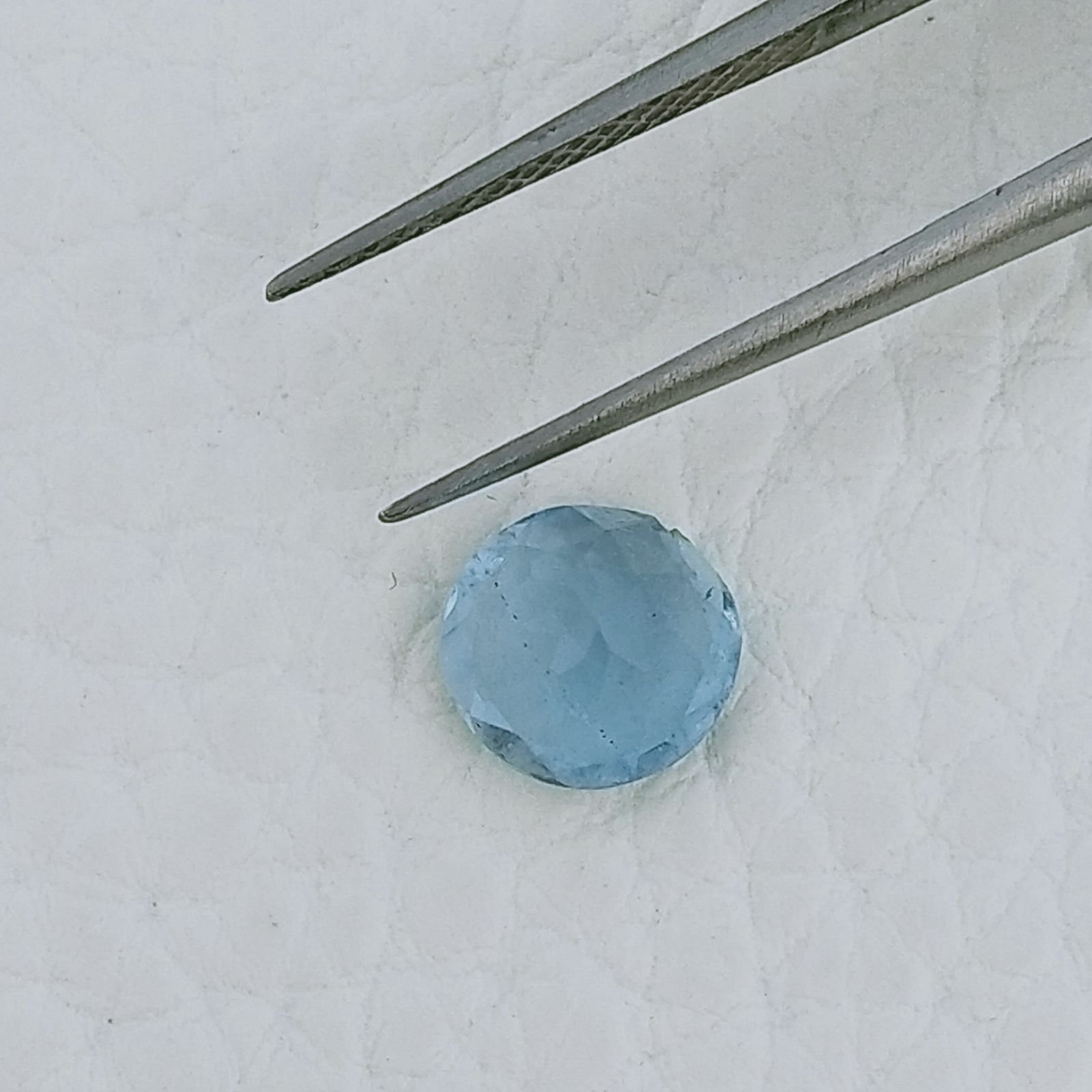 Acquamarina Forma Tondo Sfaccetata A Mano Gemme Sciolte 7X4mm 1,50 Carati 1pz