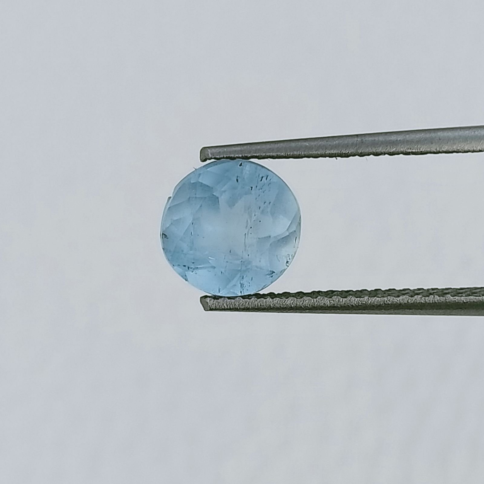Acquamarina Forma Tondo Sfaccetata A Mano Gemme Sciolte 7X4mm 1,50 Carati 1pz