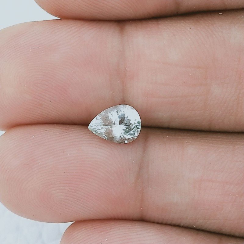 Acquamarina Forma Goccie Sfaccetata A Mano Gemme Sciolte 8X5X4mm ,85 Carati 1pz