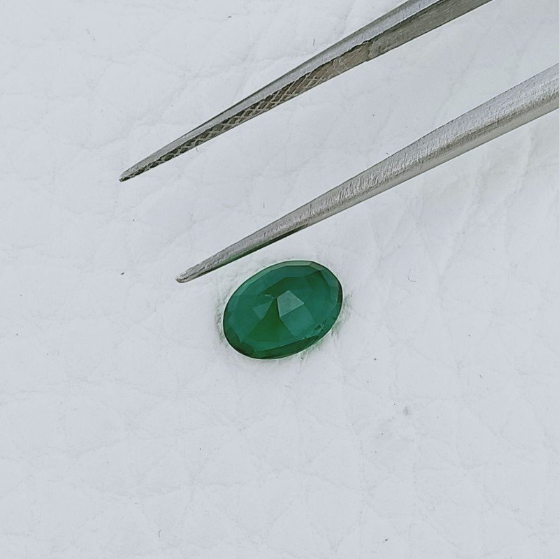 Smeraldo Idrotermale Forma Ovale Sfaccetata A Mano Gemme Sciolte 7X5X3mm 0,60 Carati 1pz