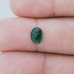 Smeraldo Idrotermale Forma Ovale Sfaccetata A Mano Gemme Sciolte 8X5X3mm 0,95 Carati 1pz