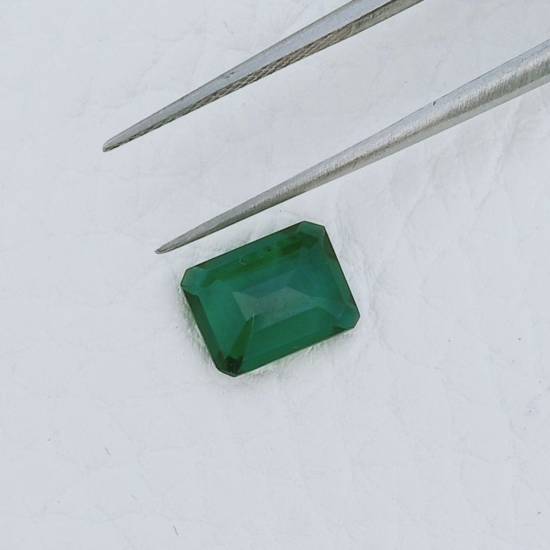 Smeraldo Idrotermale Forma Ottogonale Sfaccetata A Mano Gemme Sciolte 9X6X3mm 1,70 Carati 1pz