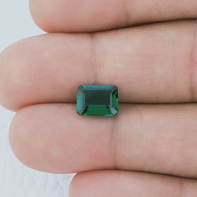 Gemma Sciolta di Smeraldo Idrotermale, Taglio Ottagono Sfaccettato a Mano, 9x6x3 mm, 1,70 ct