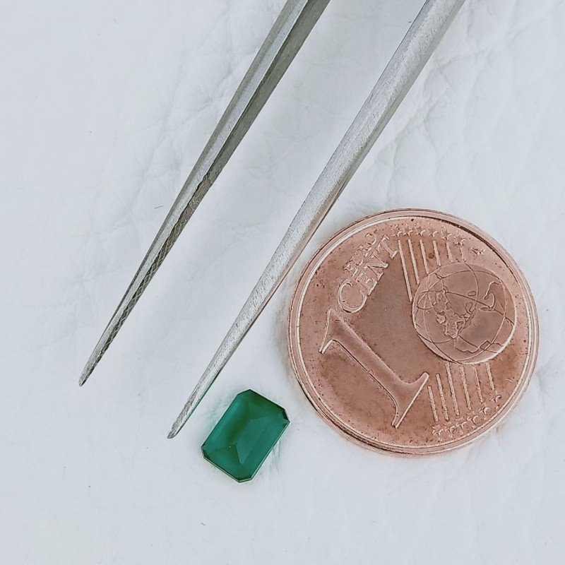 Smeraldo Idrotermale Forma Ottogonale Sfaccetata A Mano Gemme Sciolte 5X3X2mm 0,40 Carati 1pz