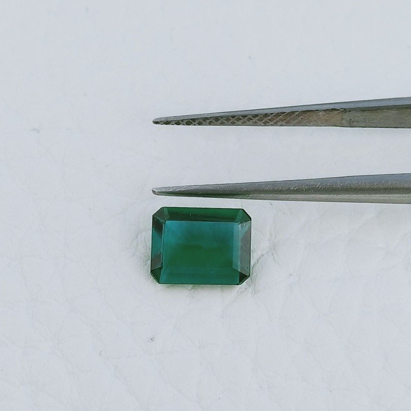 Smeraldo Idrotermale Forma Ottogonale Sfaccetata A Mano Gemme Sciolte 7X5X2mm 1,20 Carati 1pz