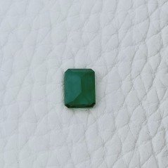 Gemma Sciolta di Smeraldo Idrotermale, Taglio Ottagono Sfaccettato a Mano, 7x5x2 mm, 1,20 ct