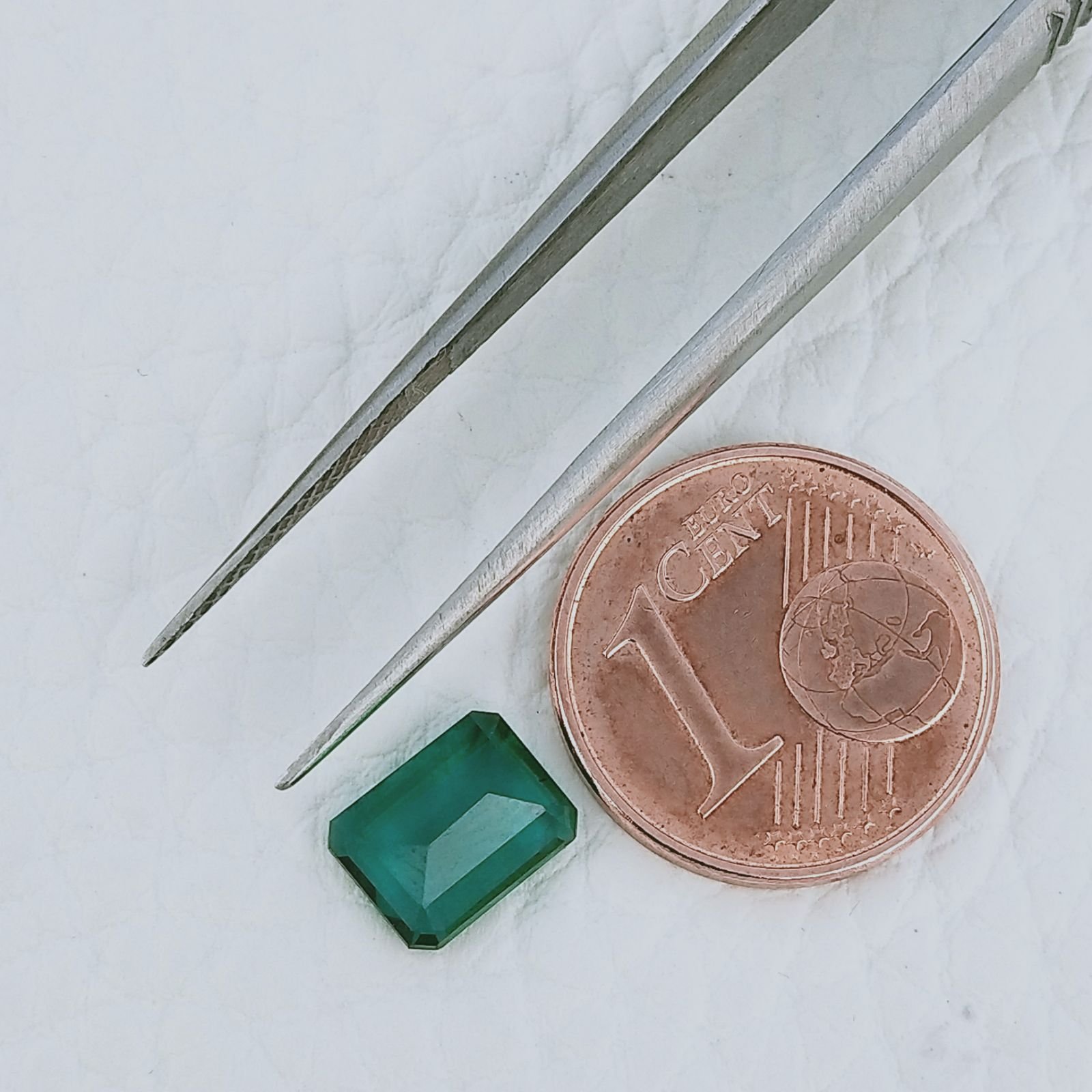 Smeraldo Idrotermale Forma Ottogonale Sfaccetata A Mano Gemme Sciolte 7X5X2mm 1,20 Carati 1pz