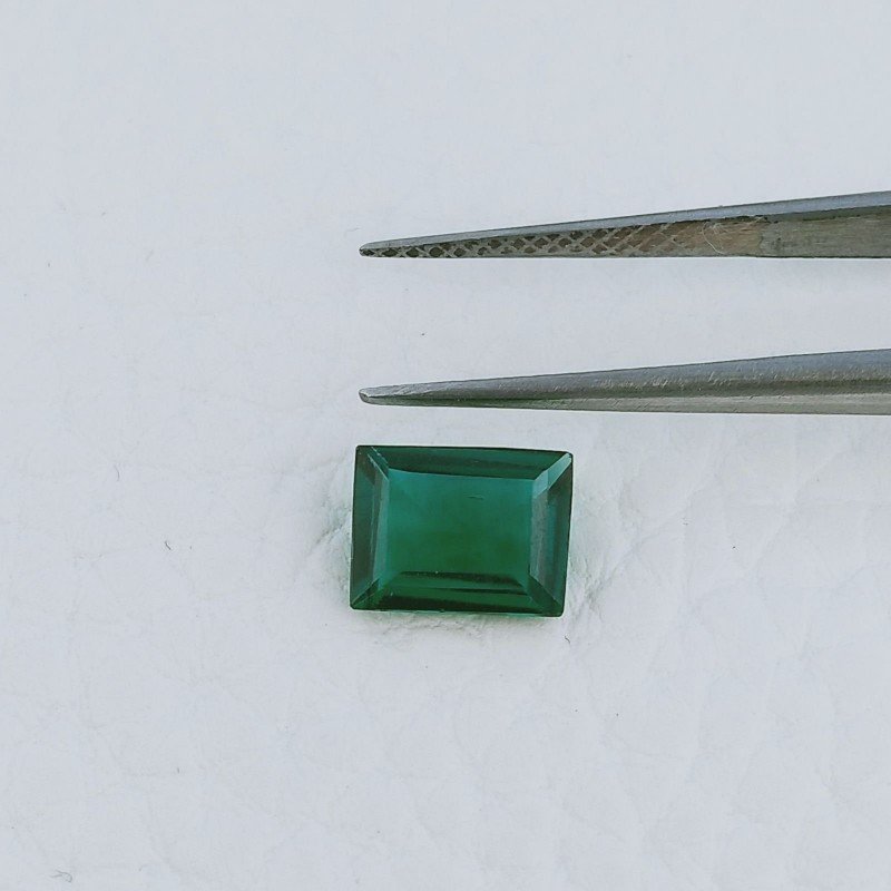 Smeraldo Idrotermale Forma Ottogonale Sfaccetata A Mano Gemme Sciolte 8X6X3mm 1,10 Carati 1pz