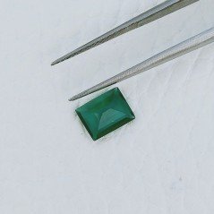 Gemma Sciolta di Smeraldo Idrotermale, Taglio Ottagono Sfaccettato a Mano, 8x6x3 mm, 1,10 ct