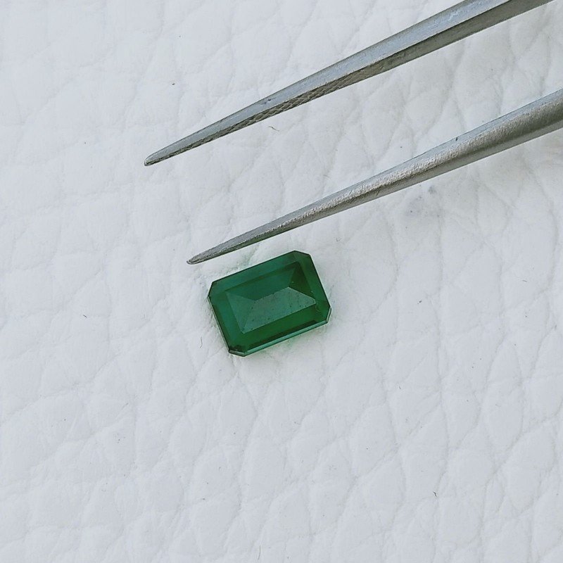 Smeraldo Idrotermale Forma Ottogonale Sfaccetata A Mano Gemme Sciolte 6X4X3mm 0,85 Carati 1pz