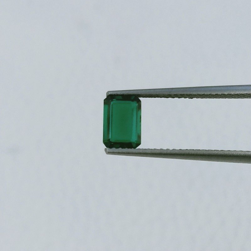 Smeraldo Idrotermale Forma Ottogonale Sfaccetata A Mano Gemme Sciolte 6X4X3mm 0,85 Carati 1pz
