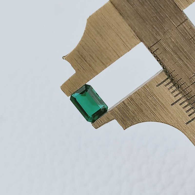 Smeraldo Idrotermale Forma Ottogonale Sfaccetata A Mano Gemme Sciolte 6X4X3mm 0,85 Carati 1pz