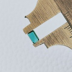 Smeraldo Idrotermale Forma Ottogonale Sfaccetata A Mano Gemme Sciolte 5X3X1mm 0,25 Carati 1pz
